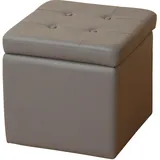 moebel-direkt-online Sitzhocker mit Stauraum 41 x 40 x 41 cm Grau