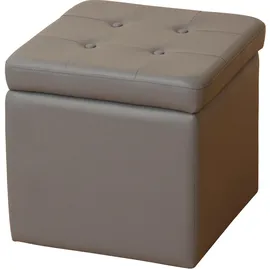 moebel-direkt-online Sitzhocker mit Stauraum 41 x 40 x 41 cm Grau