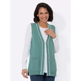 Casual Looks Strickweste CASUAL LOOKS, Damen, Gr. 36, grün (jade), 100% Polyester, unifarben, Westen Strickweste