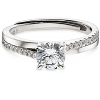 Bruno Banani Solitärring BRUNO BANANI "Schmuck Geschenk Verlobungsring rhodiniert" Gr. 58, silberfarben, kristallweiß, Fingerringe, Damen, 58, Silber 925 (Sterlingsilber), 3,2mm, mit Zirkonia (synth.)