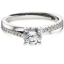 Bruno Banani Solitärring BRUNO BANANI "Schmuck Geschenk Verlobungsring rhodiniert" Gr. 58, silberfarben, kristallweiß, Fingerringe, Damen, 58, Silber 925 (Sterlingsilber), 3,2mm, mit Zirkonia (synth.)