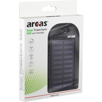 Arcas Solar-Powerbank S60 mit 6000mAh und Taschenlampenfunktion