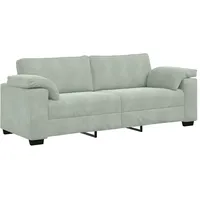 vidaXL 3-Sitzer-Sofa Hellgrau 178 cm Samt