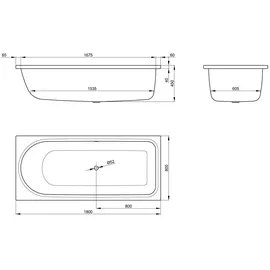 Bette BetteOcean Duschbadewanne 180 x 80 cm 8856-000Plus