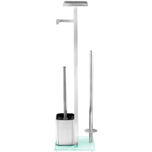 Wenko Stand WC-Garnitur Debar mit Ablage Edelstahl