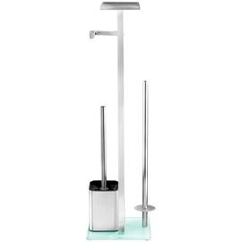 Wenko Stand WC-Garnitur Debar mit Ablage Edelstahl