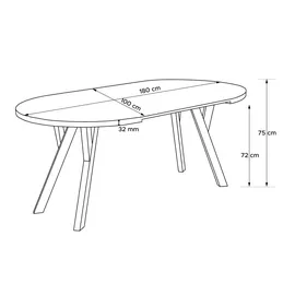Konsimo Esstisch Ø 100 cm braun