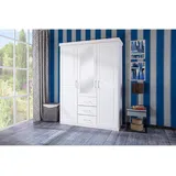 Inter Link Kleiderschrank "Geraldo" in Weiß - (B)140 x (H)190 x (T)55 cm