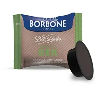 Caffè Borbone Don Carlo Dek Entkoffeinierte Mischung - 50 Kapseln - Kompatibel mit Lavazza®* A Modo Mio®* Haushalts-Espressomaschinen