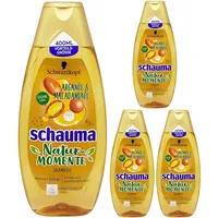 Schauma Natur-Momente Shampoo mit Arganöl & Macadamiaöl trockenes Haar 4x 400ml