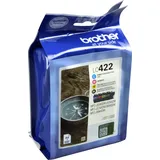 4 Brother Tinten LC-422VAL Multipack KCMY