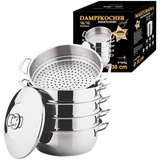 Mantykocher Mantowarka Dampfgarer 30 cm 6-tlg. Edelstahl Mantniza Мантоварка