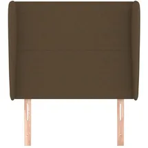 vidaXL Kopfteil mit Ohren Dunkelbraun 103x23x118/128 cm Stoff