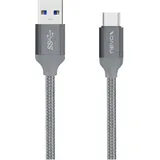 Nevox USB-A auf USB-C 2 m Grau