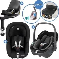 Maxi-Cosi 3in1 Babyschale & Reboarder-Set FamilyFix OneSize - Schwarz