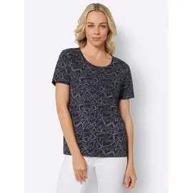 Classic Basics Druck-Shirt Blau 42