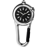 Avaner Taschenuhr mit Karabiner Karabineruhr Rucksack Schnalle Uhr mit Leuchtzeiger und Notfall Kleine Taschenlampe Unisex FOB Analog Quarzwerk Uhr für Klettern Sport Outdoor Aktivitäten