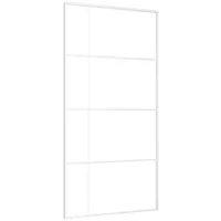 vidaXL Haustür Schiebetür ESG Glas und Aluminium mattiert 102,5x205 cm Weiß (1-St) 102.5 cm