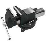 Kraftwerk 2962 Stahl-Schraubstock 125 mm, Schwarz
