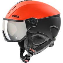 Uvex Ski-/Snowboardhelm Instinct Visor - Uni., fierce red/black matt 53-56 cm)