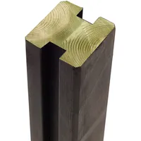 Plus Profilpfosten 268 cm, 90 x 90 mm, 2 Nuten schwarz