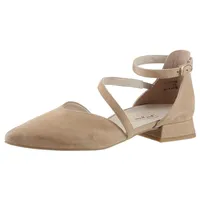 Paul Green Ballerina, Flats, Kitten Heel, Festliche Schuhe mit verstellbarem Fesselriemchen, Gr. 40, beige, , 94198253-40