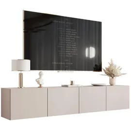 idohome TV-Lowboard 200 cm Beige Holzwerkstoff