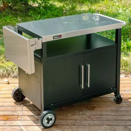 Royal Gourmet Grillwagen 80 x 50 cm Edelstahl schwarz