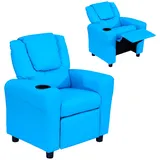 Homcom Kindersessel für 3-6 Jahre Alt Liegefunktion Blau 62 x 52 x 69 cm