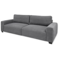 ELBA Big Sofa in Cord-Optik, Ash - Bequeme Wohnzimmer 3-Sitzer Couch - 274 x 93 х 113 cm (B/H/T)