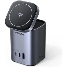 UGREEN Desktop Fast Charger 2in1 (65 W, 3 Ports), Usb Ladegerät, Grau