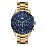 Lacoste Chronograph Quarz Uhr für Herren mit Gelbgoldfarbenes Edelstahlarmband - 2011096