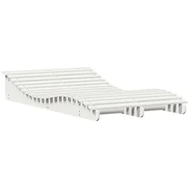 vidaXL Sonnenliege Weiß 205x110x31,5 cm Massivholz Kiefer