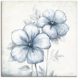 Wandbild ARTLAND "Blauer Mohn", weiß (farbe bild(er): weiß), B:50cm H:50cm T:1,8cm, Canvas, Leinwand, Bilder, als Leinwandbild, Poster, Wandaufkleber in verschied. Größen