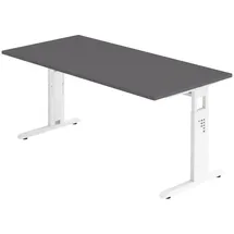 bümö Schreibtisch O-Serie Graphit / Weiß