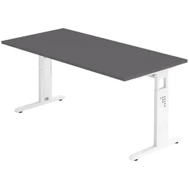 bümö Schreibtisch O-Serie Graphit / Weiß