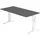 bümö Schreibtisch O-Serie Graphit / Weiß
