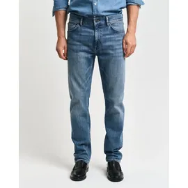 GANT Regular Fit Jeans Mid Blue Worn In 34 32