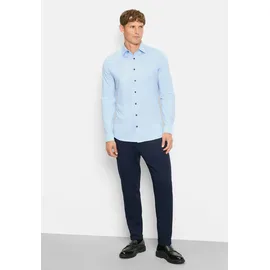 Olymp Businesshemd OLYMP No. Six 24/Seven super slim, Herren, Gr. 39, Normaler Arm, blau (hellblau), 92% Baumwolle, 8% Elasthan, Hemden,