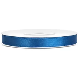 Partydeco Satinband blau 6 mm x 25 m