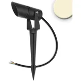 ISOLED Gartenstrahler rund Aluminium 31,5 cm inkl. Erdspieß schwarz