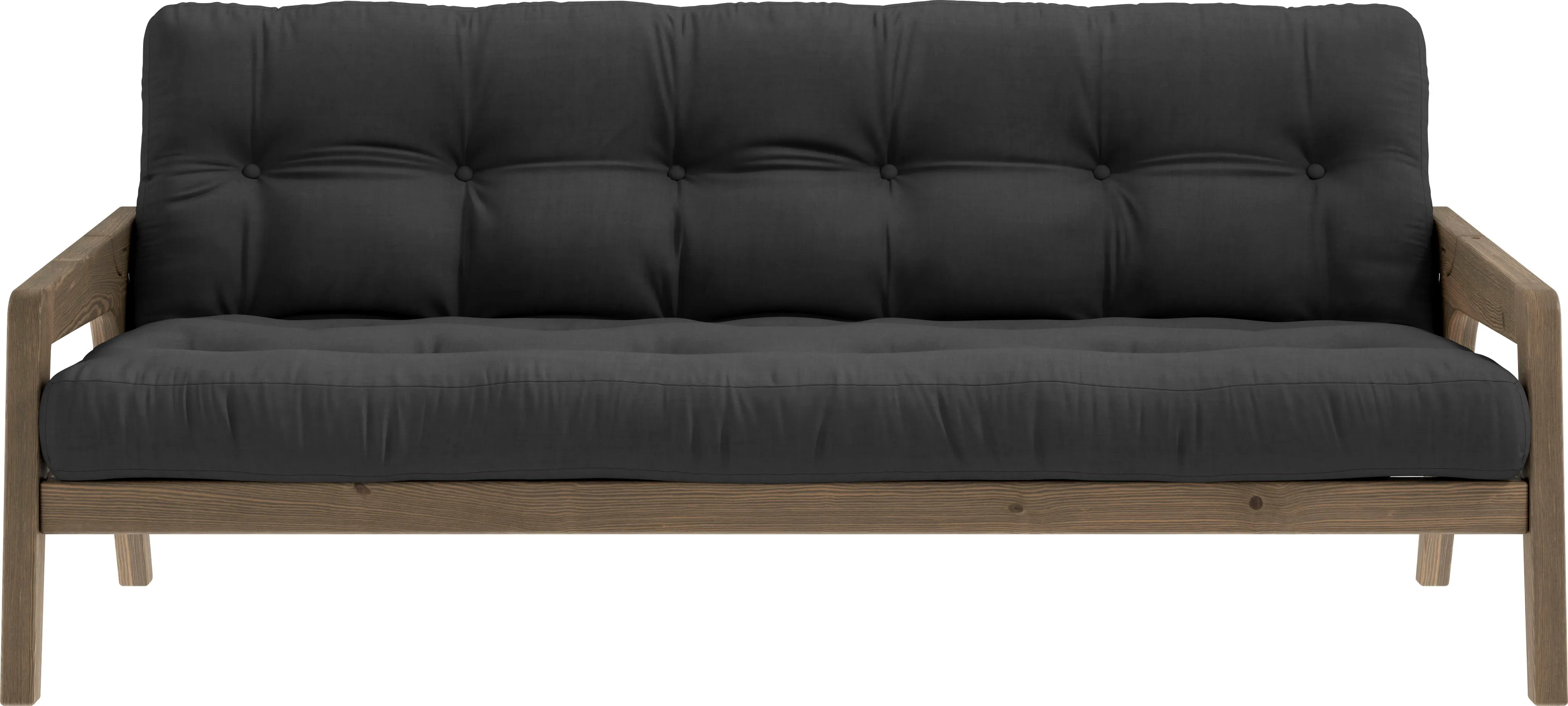 Karup Design Schlafsofa, Mit Holzstruktur, inkl. Futonmatratze, Liegefläche 130x190 cm Karup Design dunkelgrau