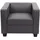 MCW Couch 3-1-1 Garnitur Kunstleder Silber