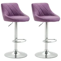CLP 2er Set Barhocker Lazio Kunstleder lila