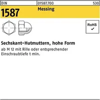Industrial Quality Supplies Hutmutter DIN 1587 M 20 x