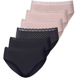 Jazz-Pants Slips VIVANCE, Damen, Gr. 40/42, bunt (navy, rose), Single Jersey, Obermaterial: 95% Baumwolle, 5% Elasthan, Unterhosen, angenehm elastische-qualität