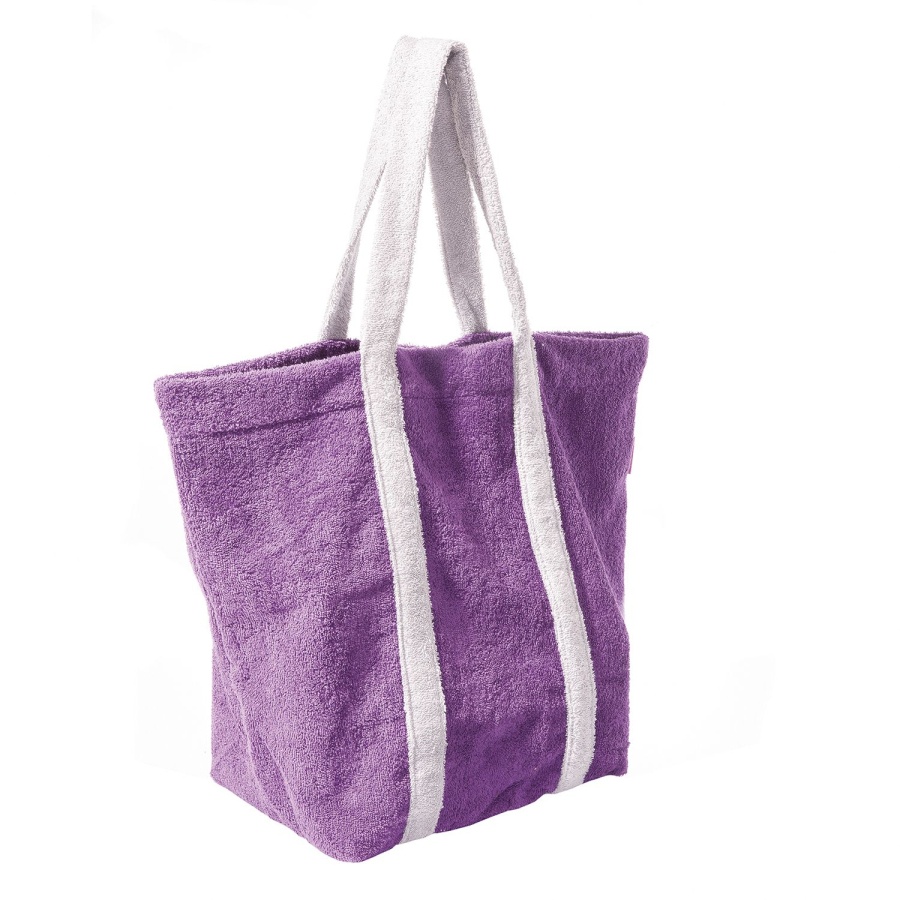 farbenfreunde Fresh Frottee Strandtasche - ultra violet - 24x44 cm