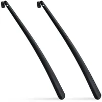 Relaxdays 6 x Schuhlöffel Metall schwarz Schwarz