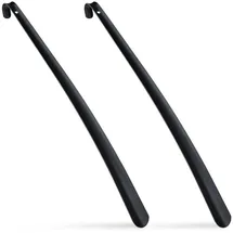 Relaxdays 6 x Schuhlöffel Metall schwarz Schwarz