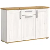 xonox.home Verona 137 x 92 x 39 cm Silber / Weiß